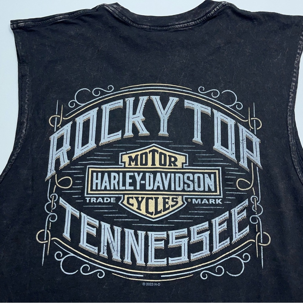 Harley Davidson Rocky Top Tank Top Mens Large Pigeon Forge Tennessee Black - Picture 13 of 16